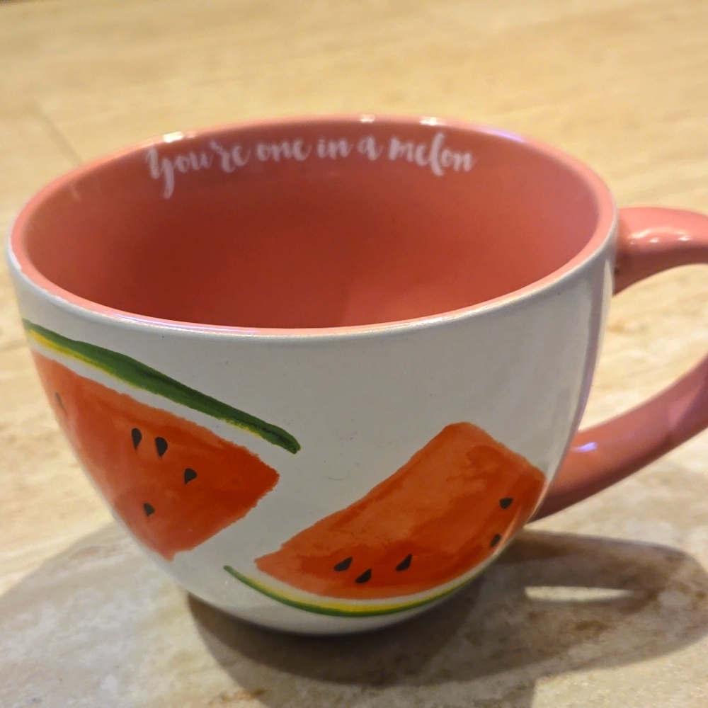 Belle Maison "You're One in a Melon" Ceramic Watermelon Mug